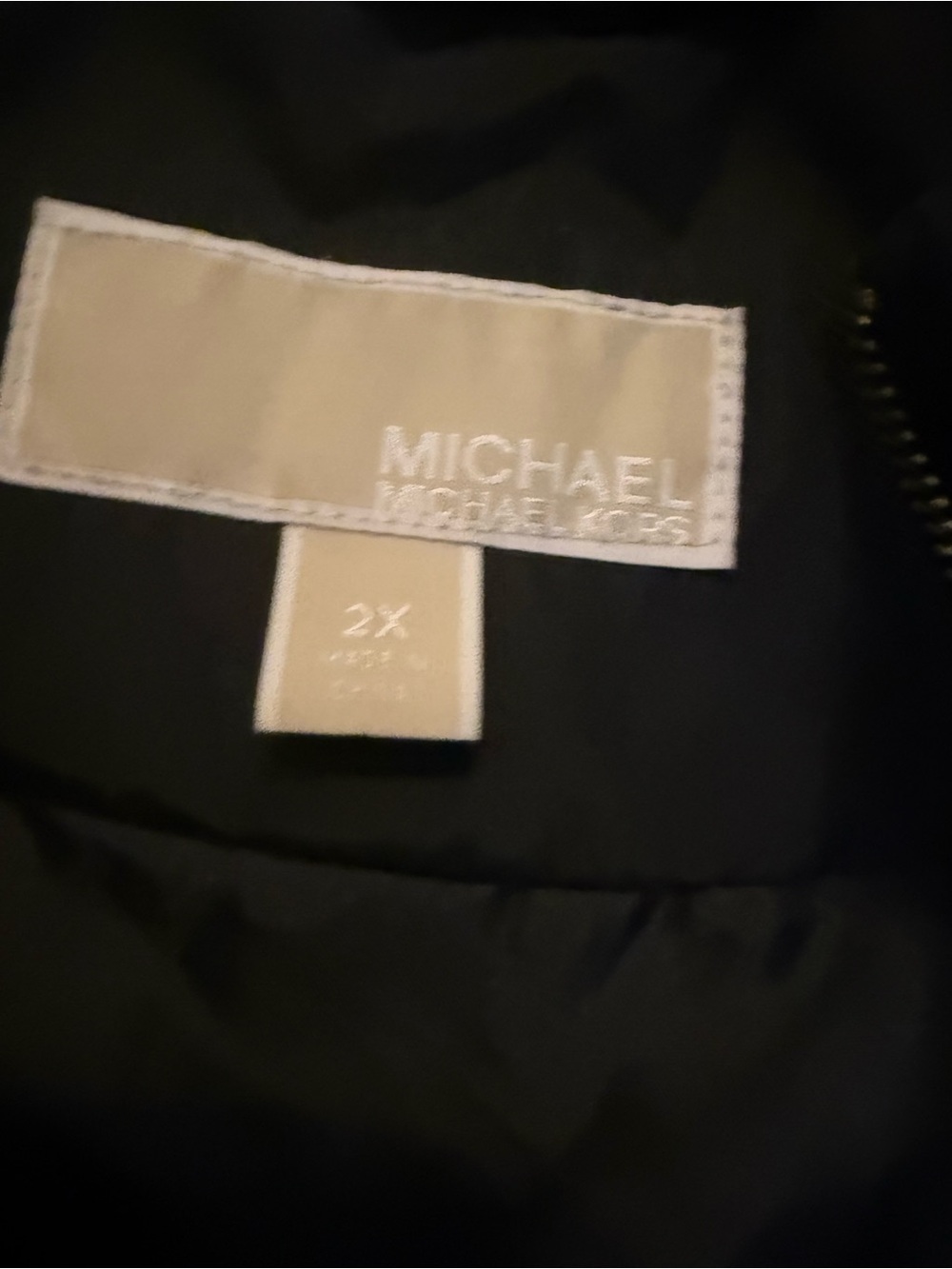 Michael Kors Black Quilted Puffer Vest with Gold-Tone Zipper - Picture 2 of 2